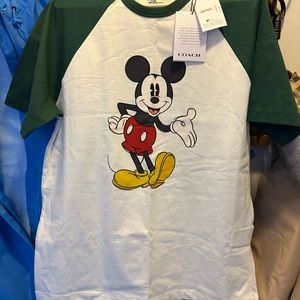 Coach x Disney baseball t-shirt. Size Small. New with tags